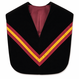 STUDENT GRADUATION HOOD*ONE MRN/GOLD HOOD